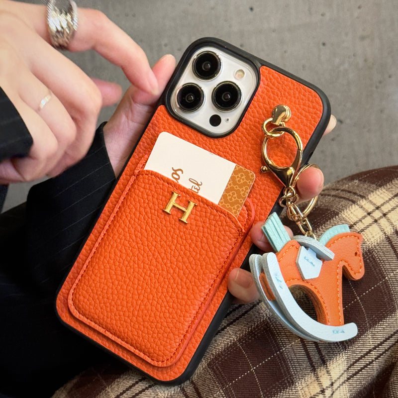 Custodia per telefono con porta carte pendente per iPhone
