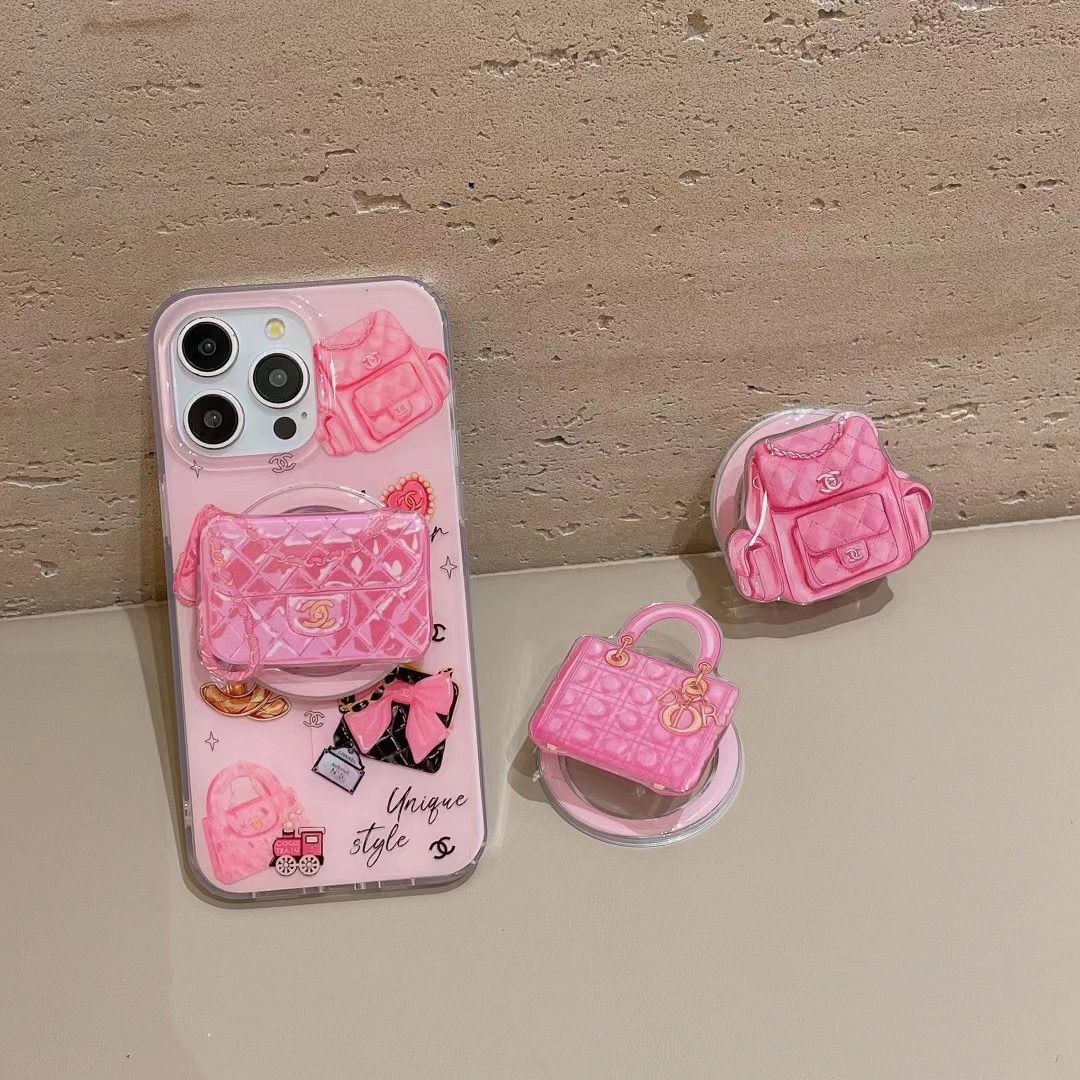 Custodia magnetica per telefono Pink Bags per iPhone
