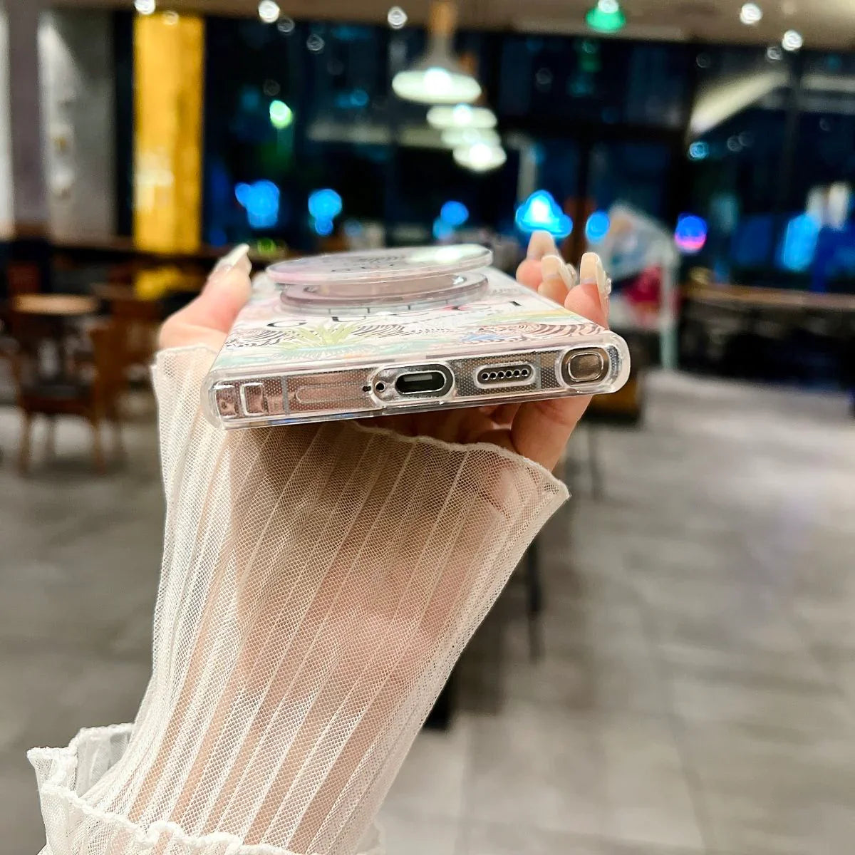 Étui magnétique à motif floral tigre pour Samsung