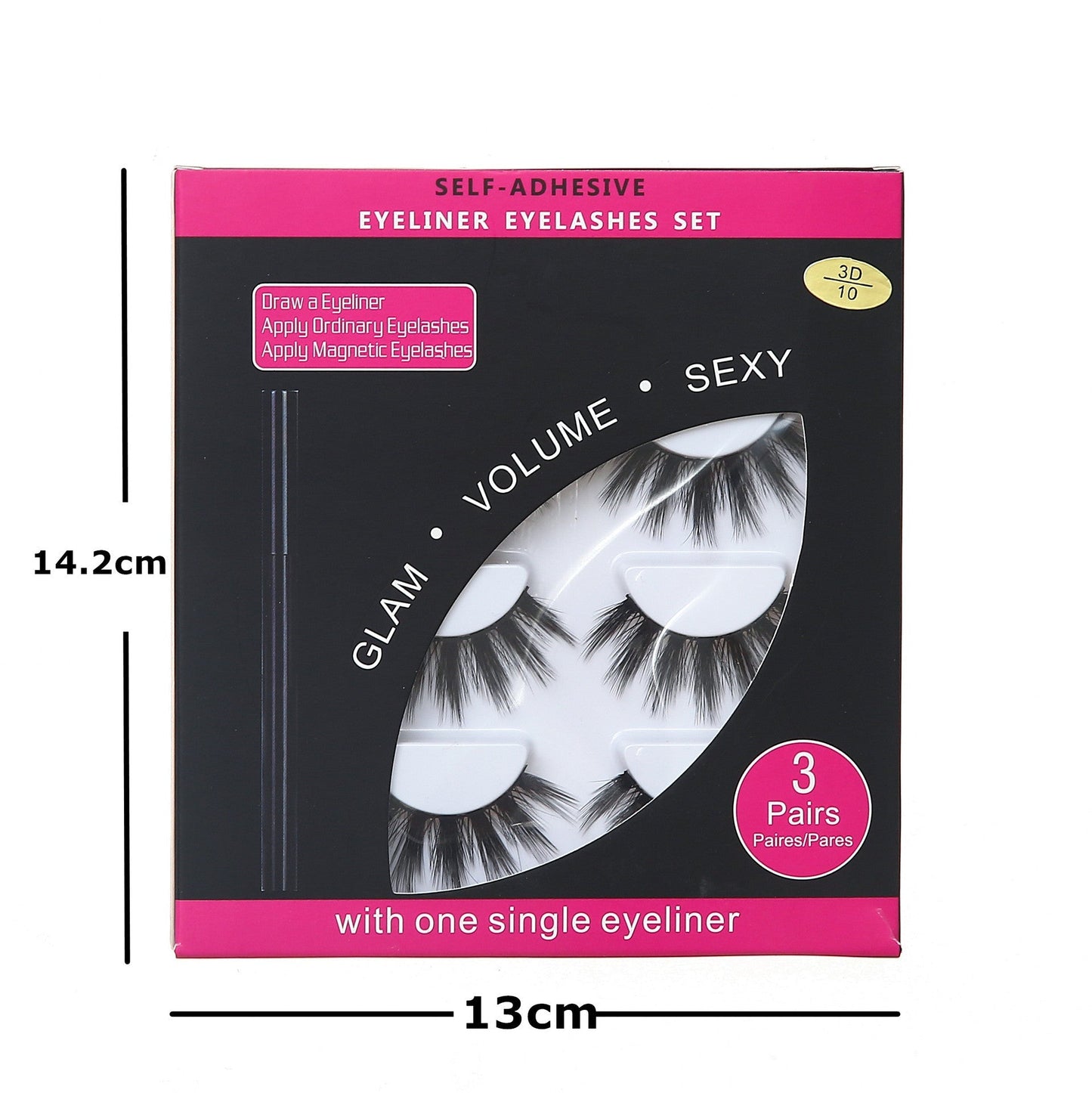 Set di ciglia eyeliner autoadesive