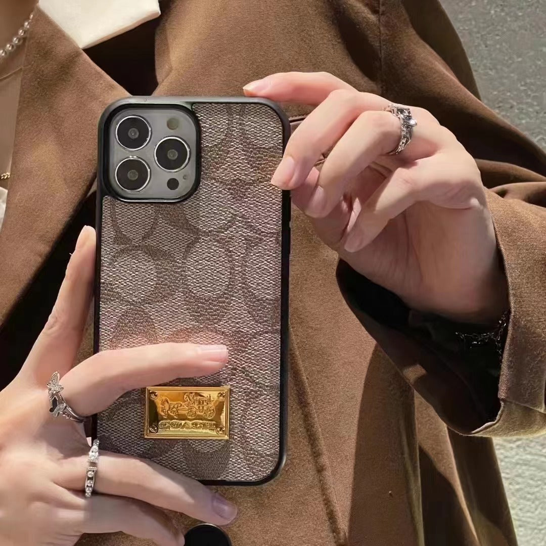 Custodia per telefono con design grigio per iPhone