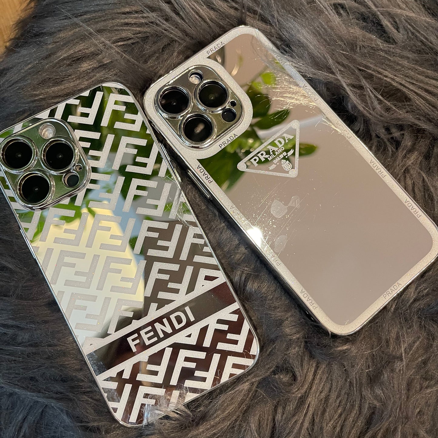 Custodia per telefono con effetto specchio per iPhone