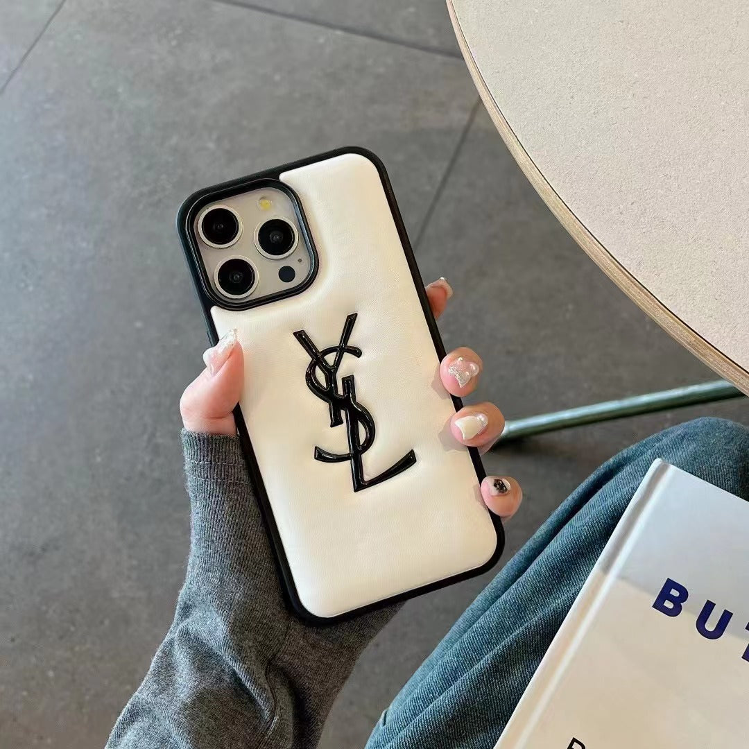 Custodia per telefono con lettere alla moda per iPhone