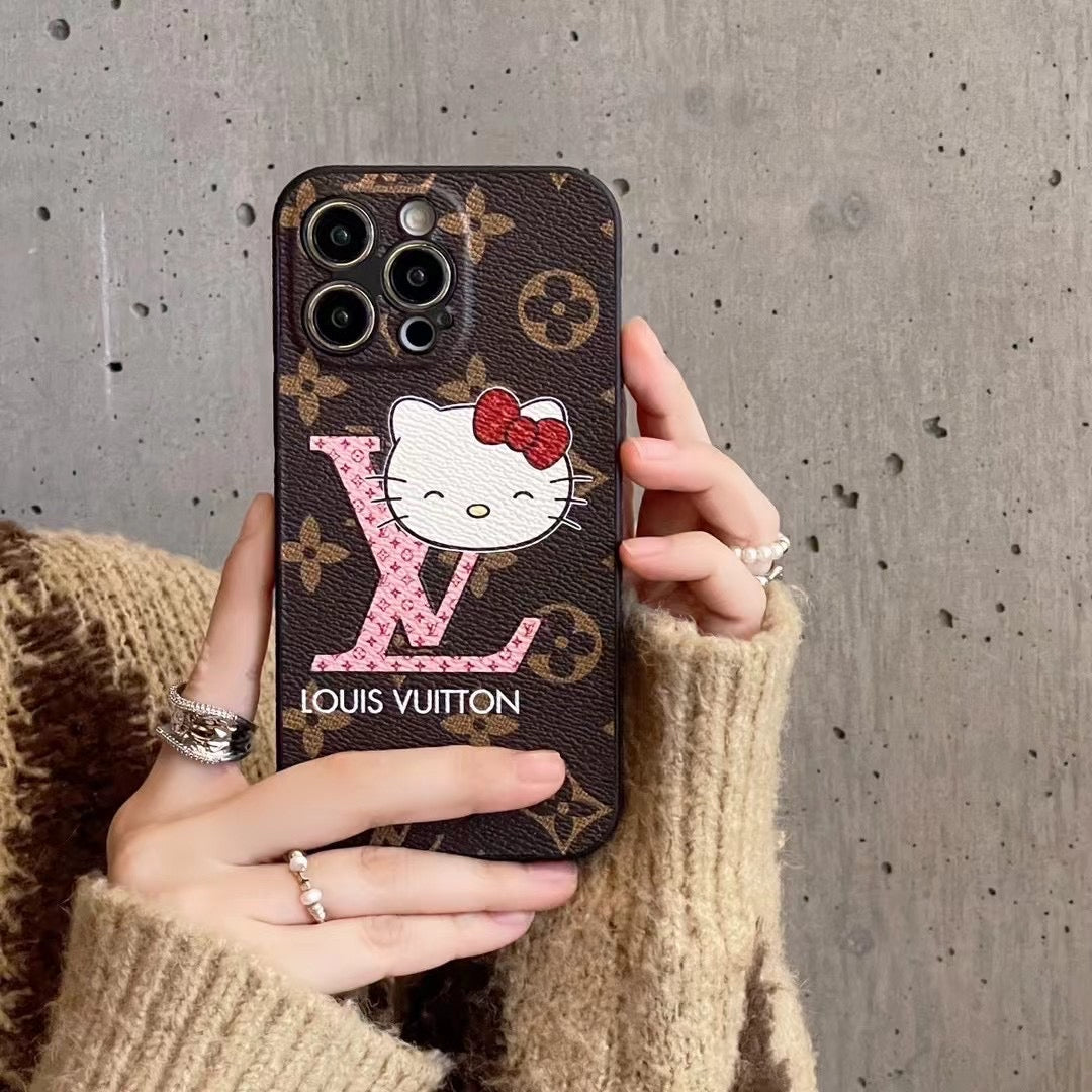 Custodia per telefono alla moda con motivo a cartoni animati per iPhone