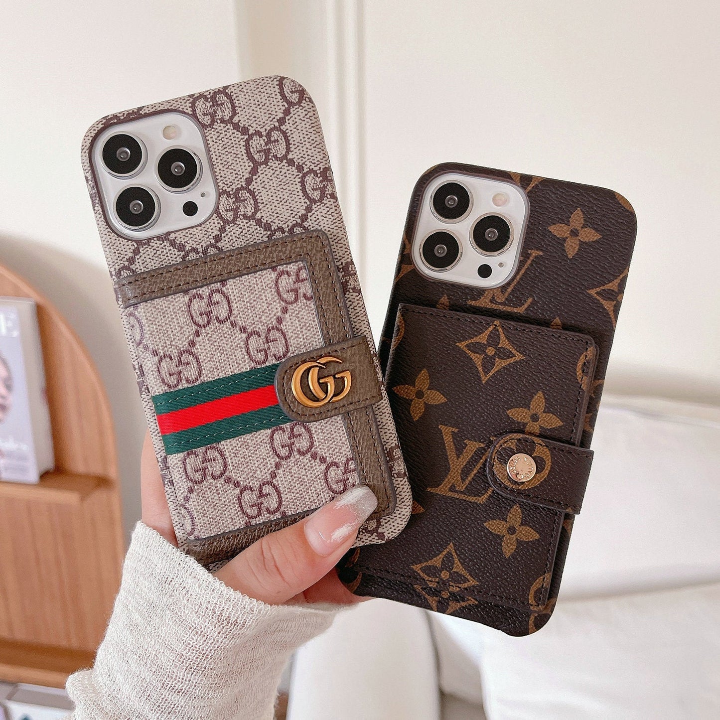 Custodia protettiva in pelle per iPhone