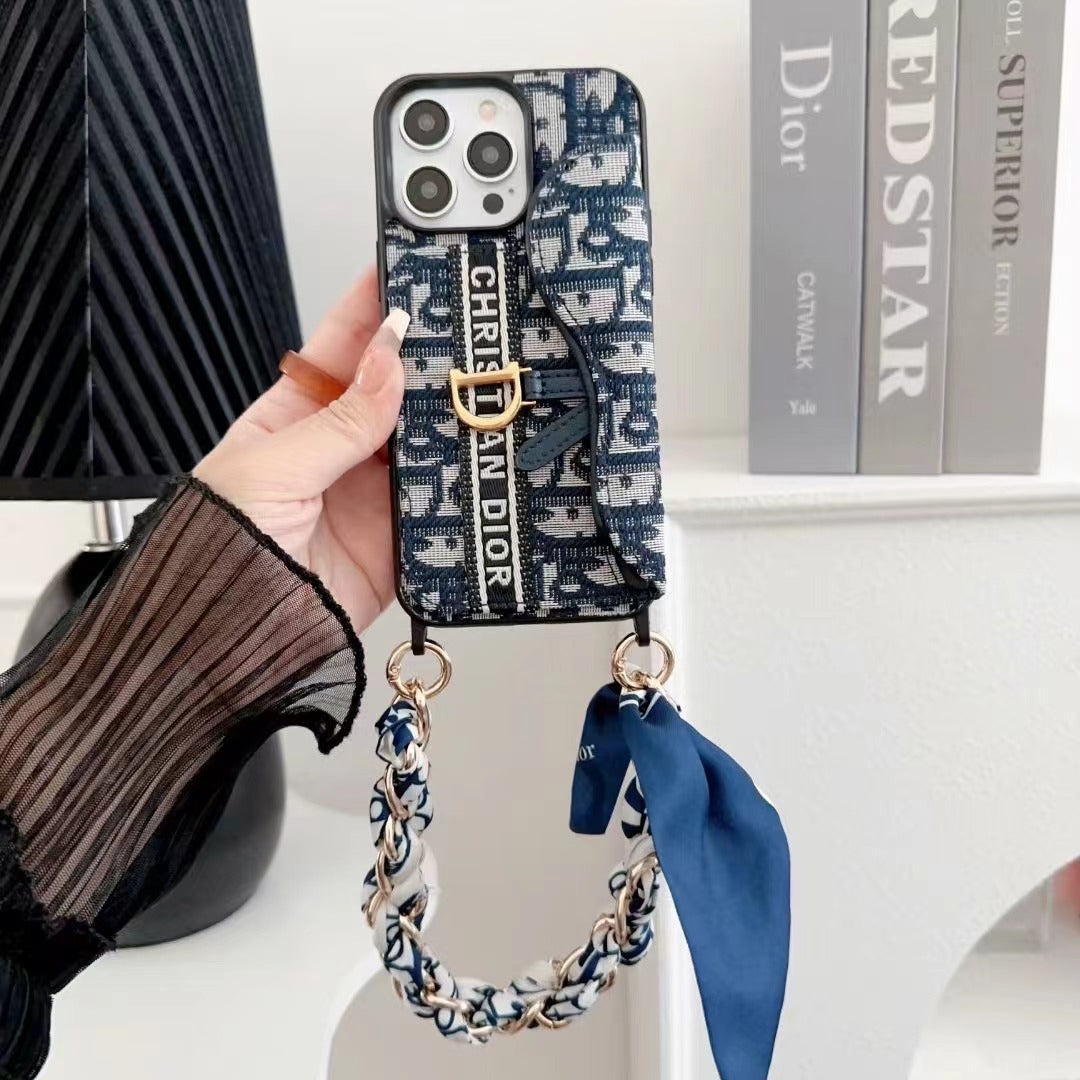 Nuova custodia per telefono premium a catena per iPhone