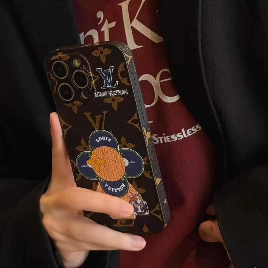 Custodia per telefono a forma di bambola girasole per iPhone