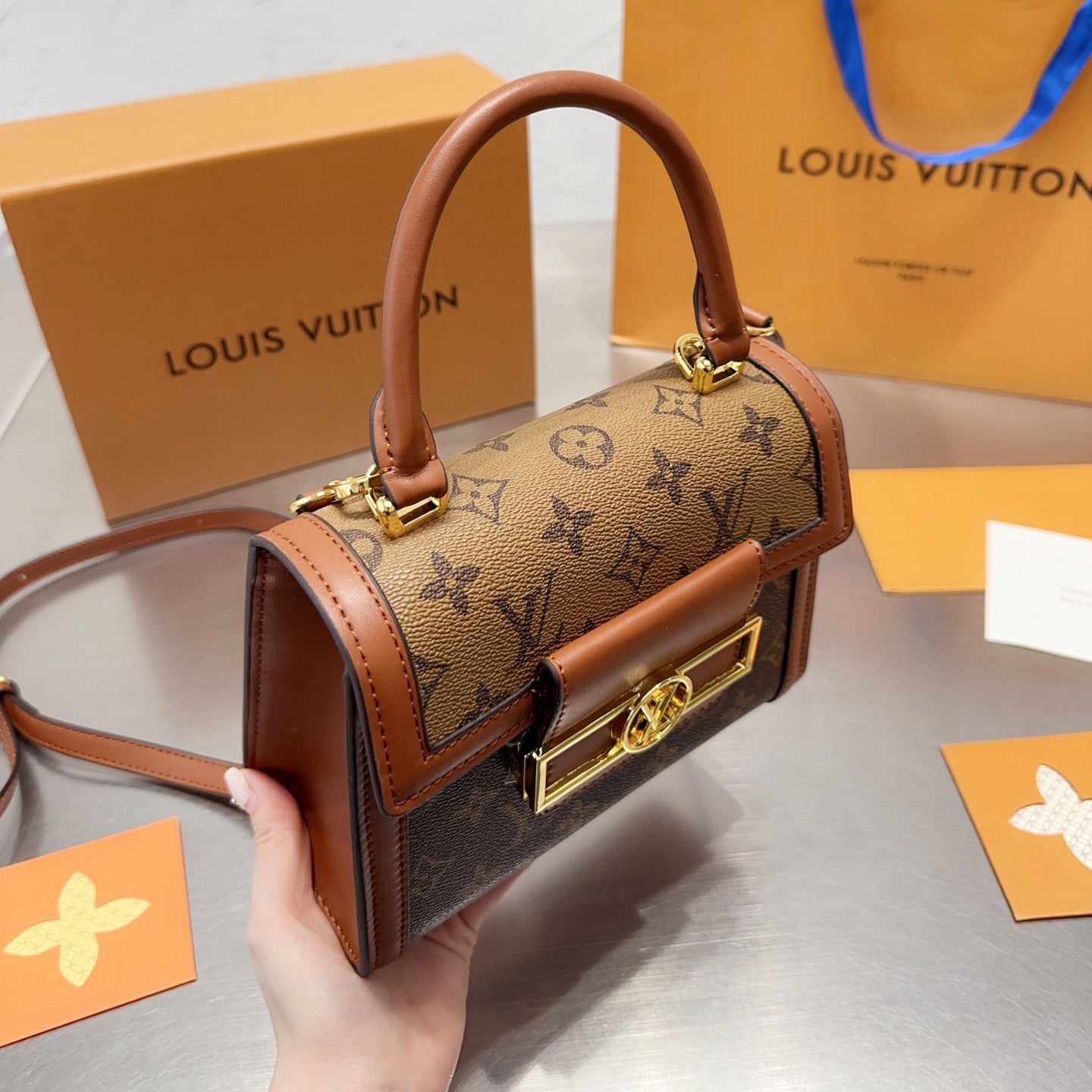 Borsa a tracolla classica in pelle