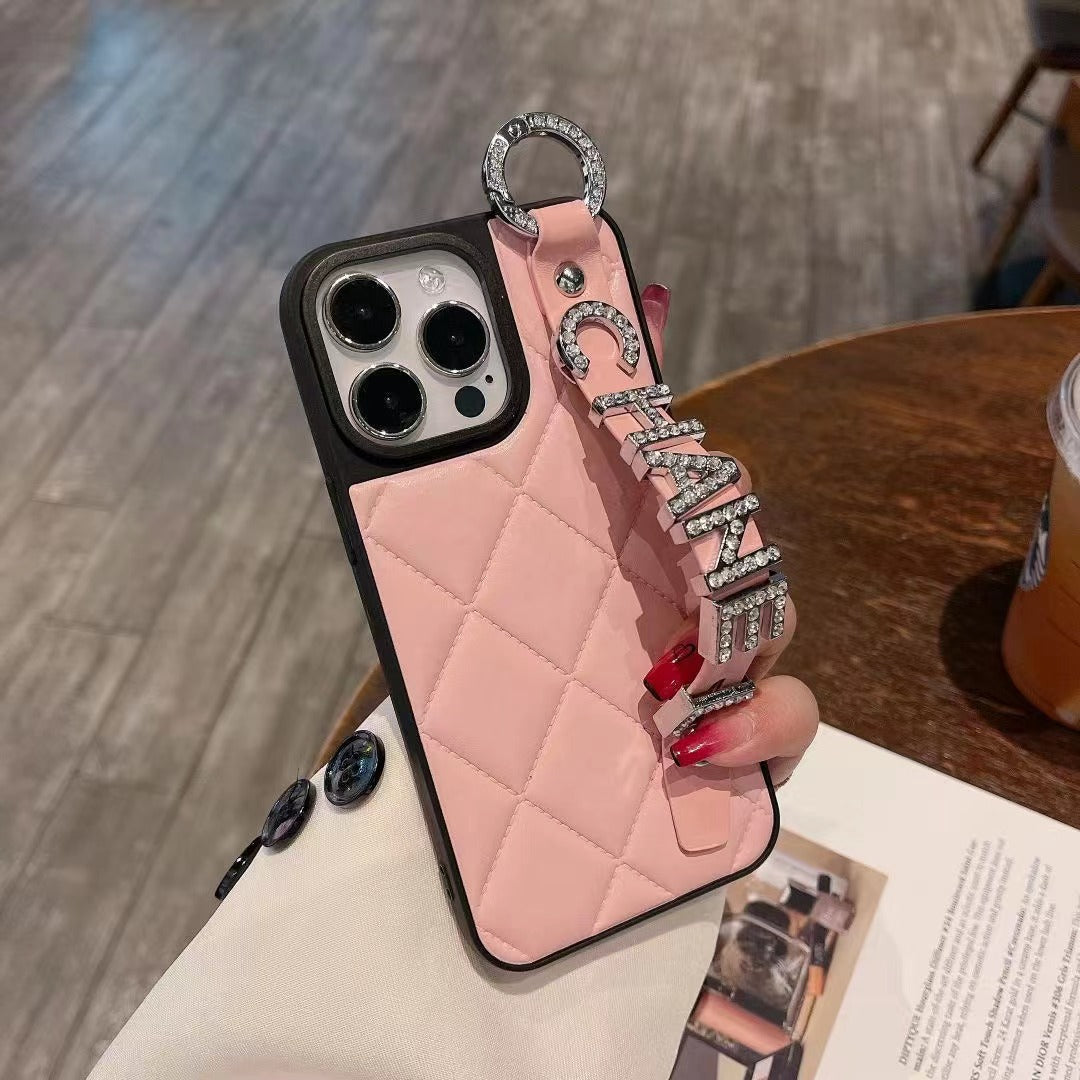 Custodia per telefono con cinturino scintillante per iPhone