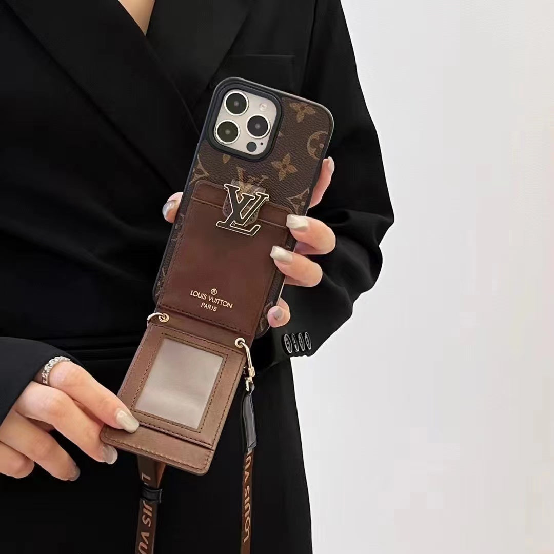 Nuova custodia a portafoglio con catena per iPhone