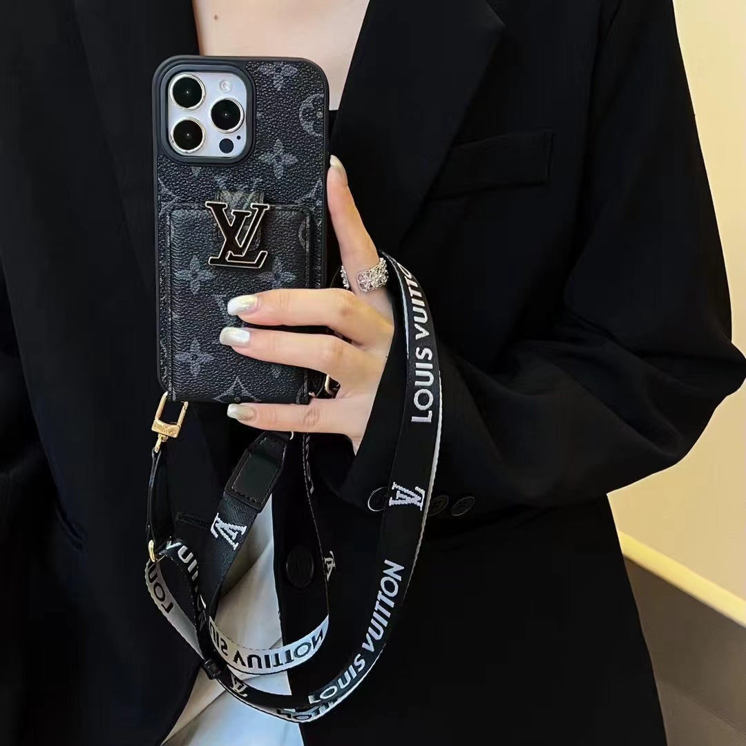 Nuova custodia a portafoglio con catena per iPhone
