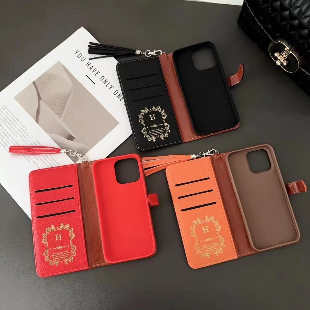 Custodia per telefono in pelle alla moda per iPhone