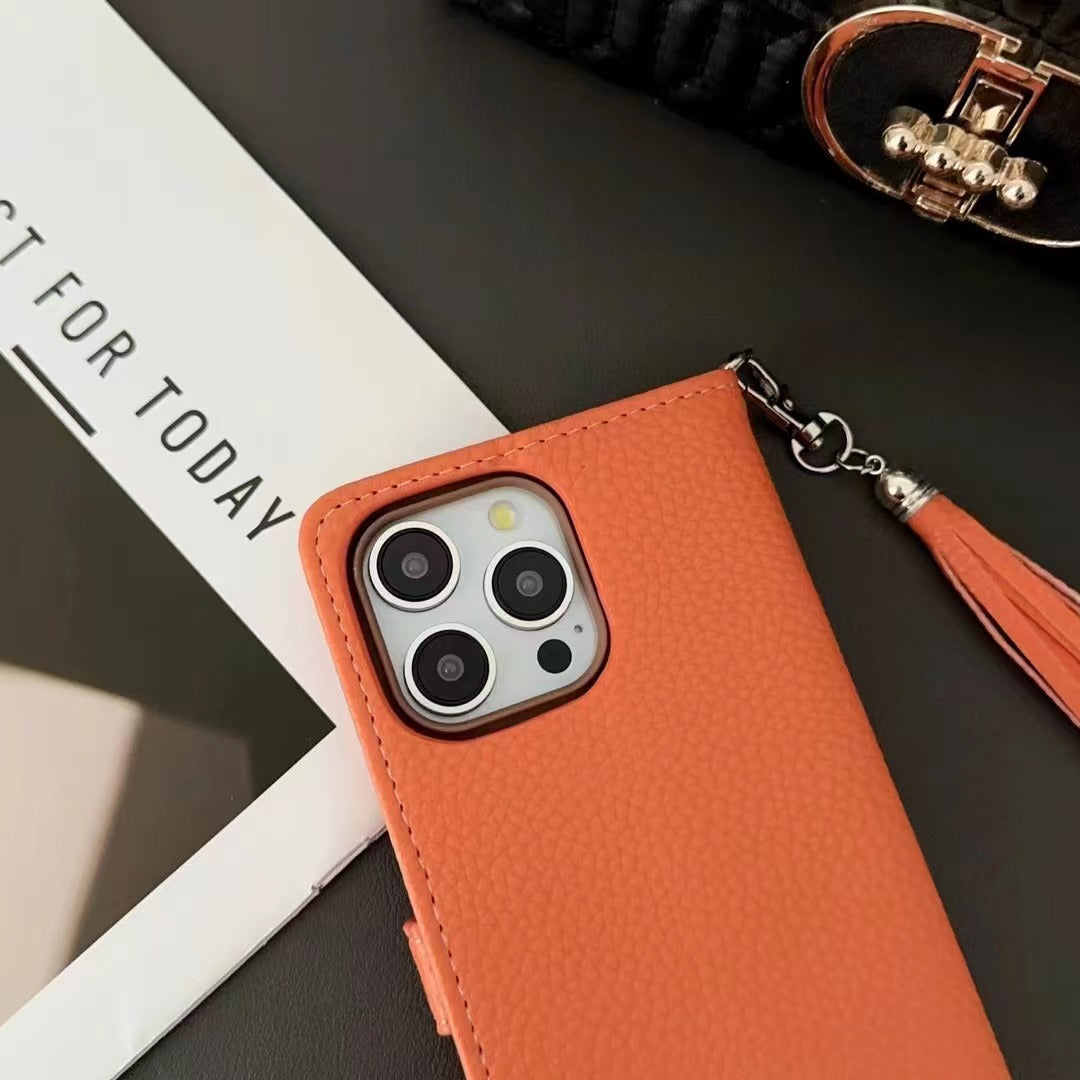 Custodia per telefono in pelle alla moda per iPhone