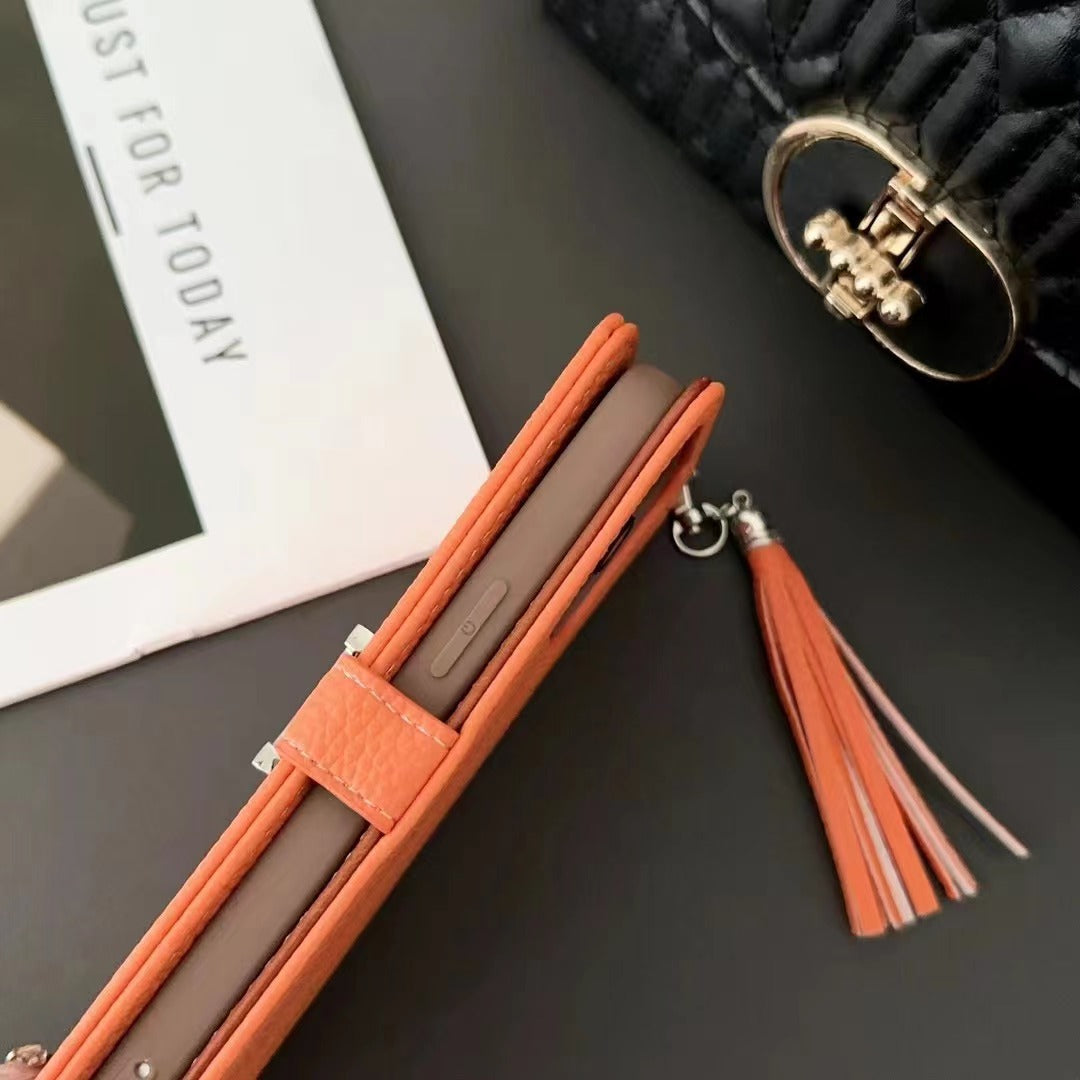 Custodia per telefono in pelle alla moda per iPhone