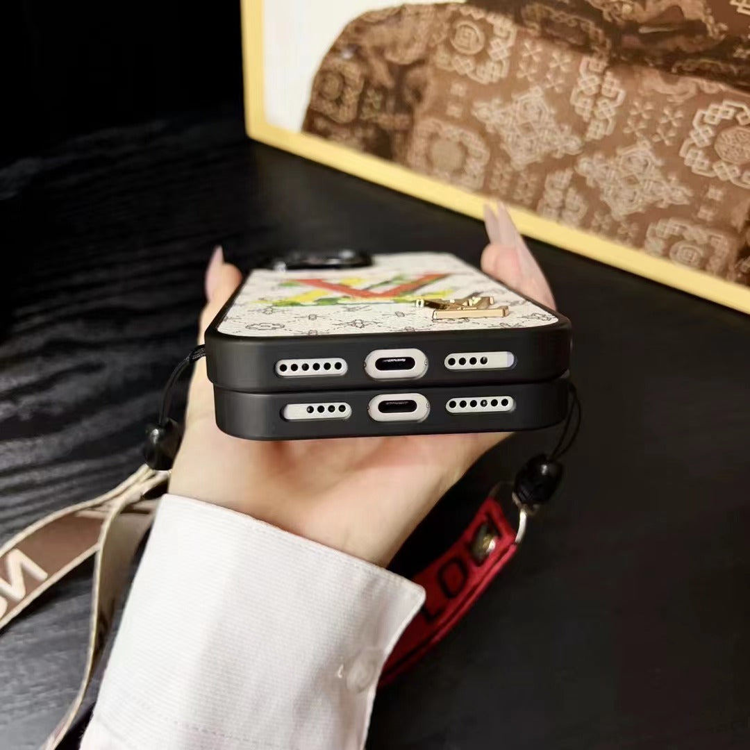 Custodia per telefono con texture alla moda per iPhone