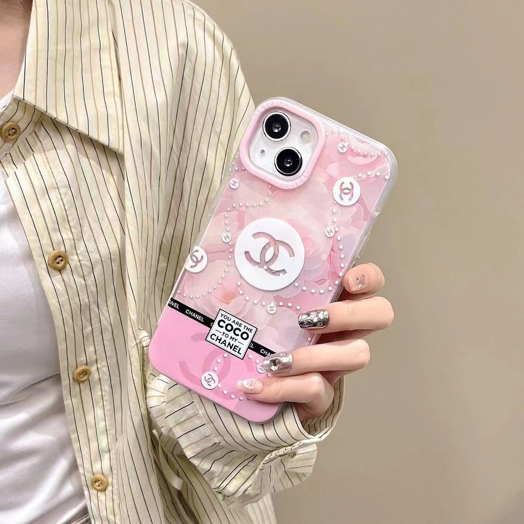 Custodia per telefono divertente blu e rosa per iPhone