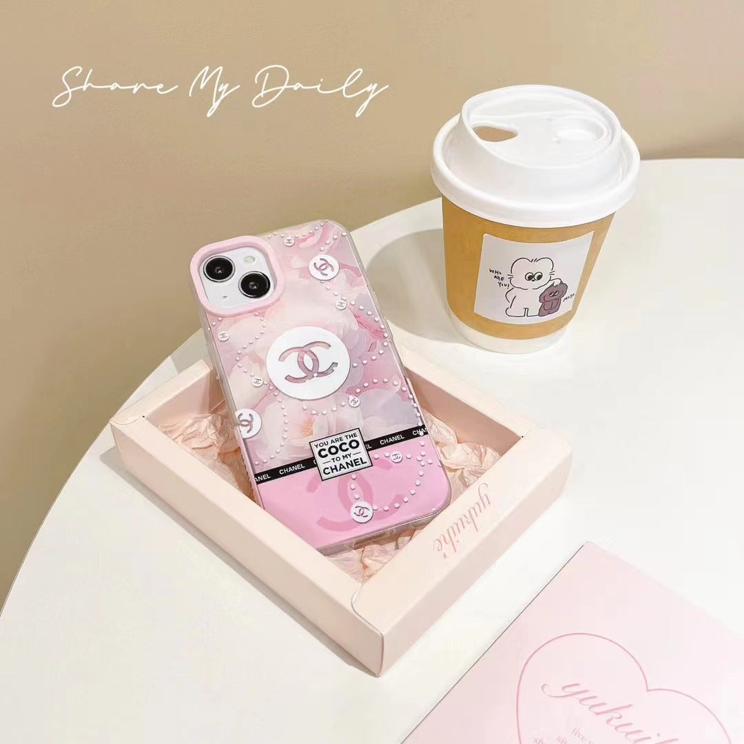 Custodia per telefono divertente blu e rosa per iPhone