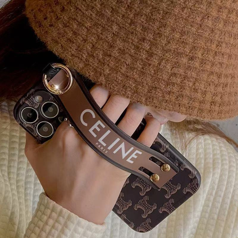 Custodia divertente per telefono con cinturino da polso per iPhone