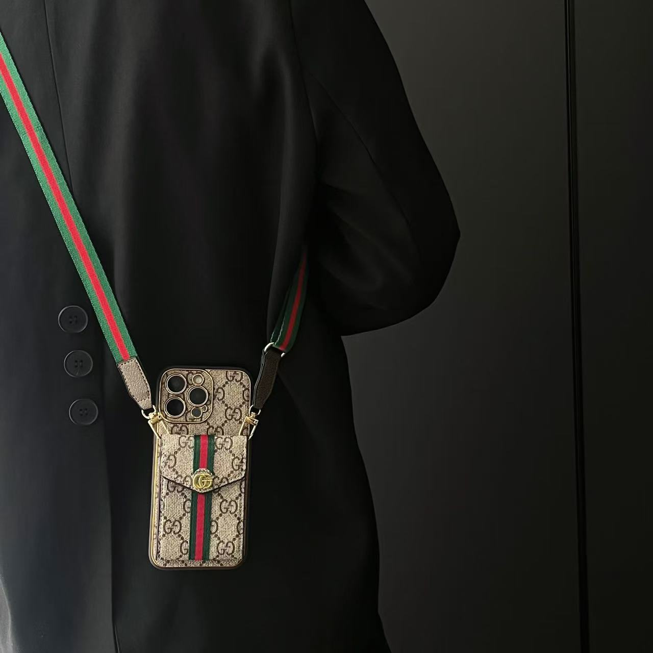 Custodia per telefono con cinturino classico per iPhone