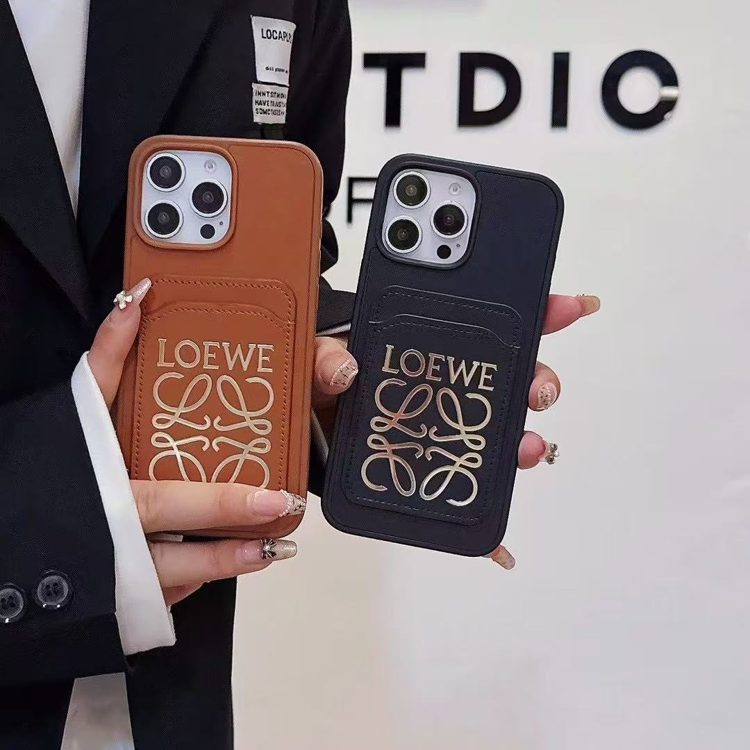 Custodia per telefono con lettere dorate per iPhone