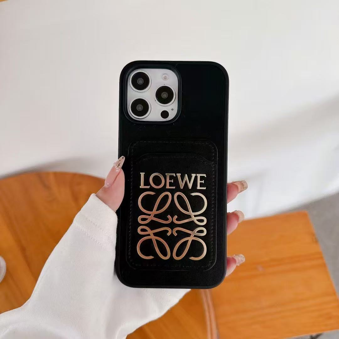 Custodia per telefono con lettere dorate per iPhone