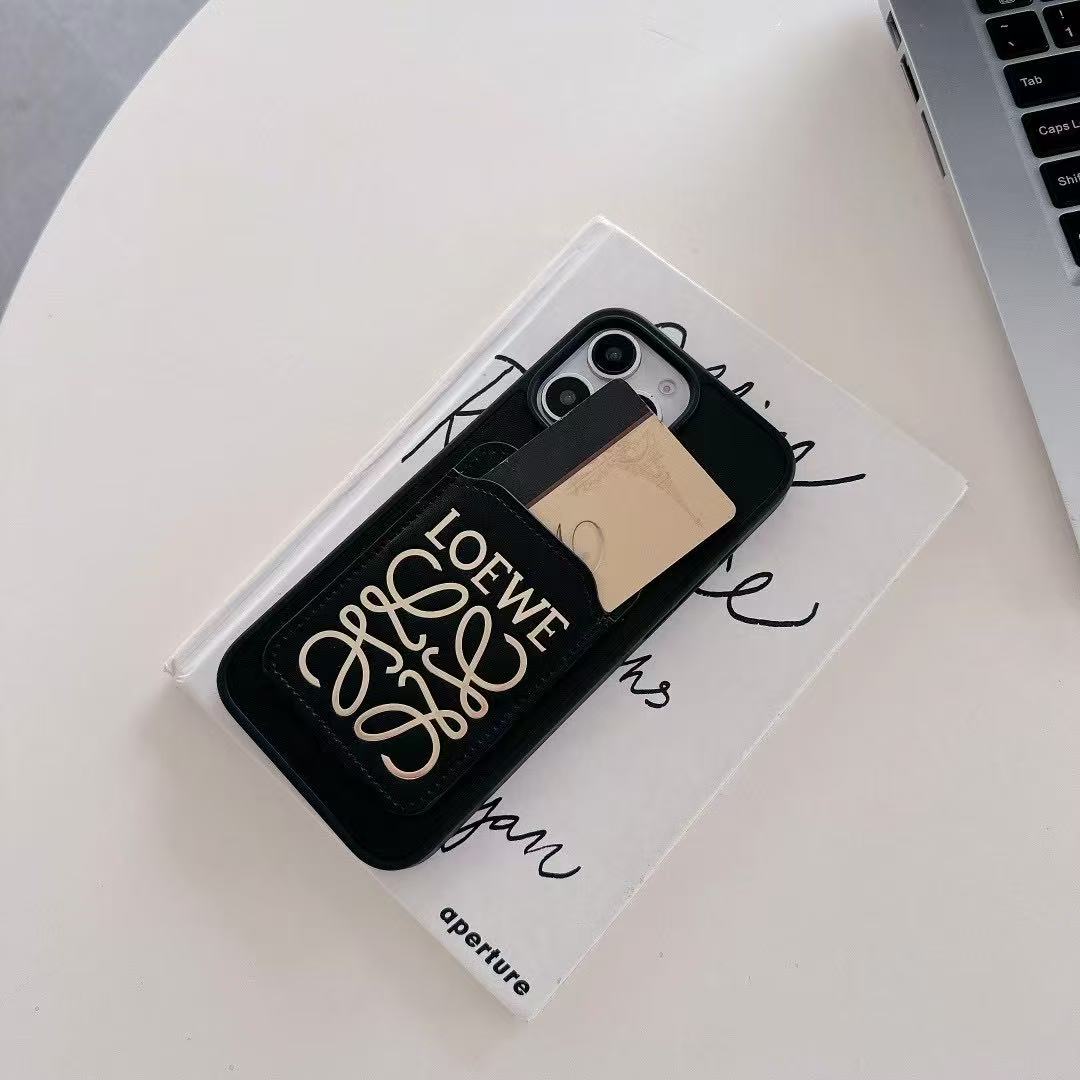 Custodia per telefono con lettere dorate per iPhone