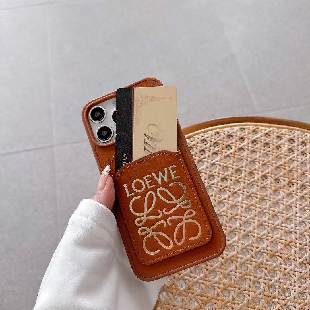 Custodia per telefono con lettere dorate per iPhone