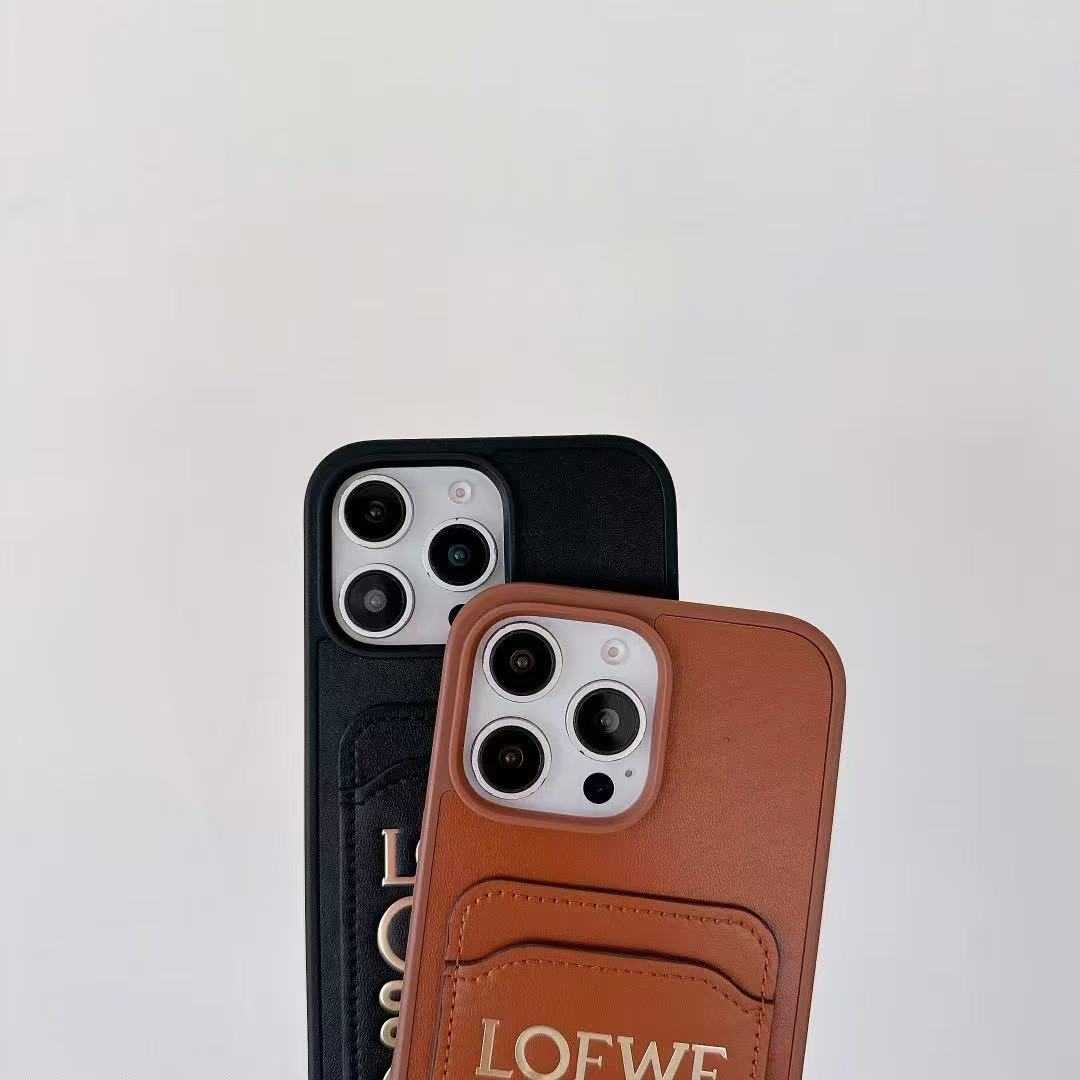 Custodia per telefono con lettere dorate per iPhone