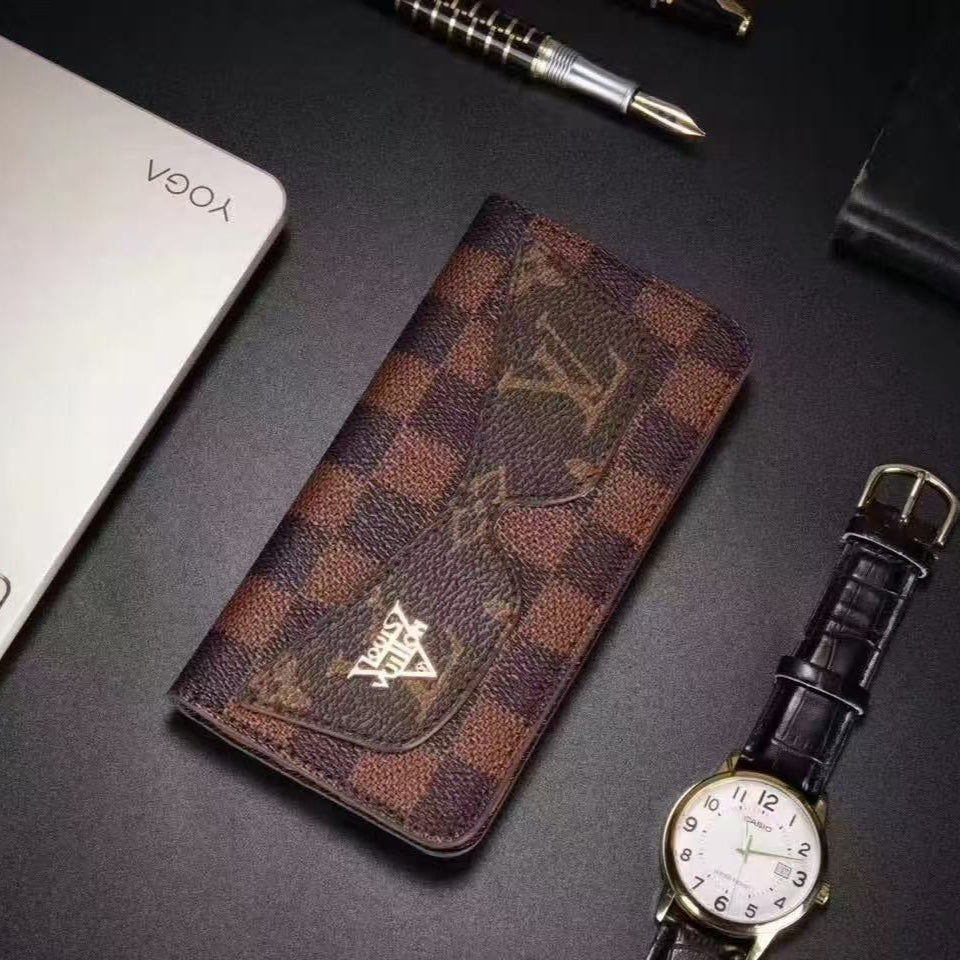 Custodia portafoglio premium con occhiali da sole Cool per iPhone
