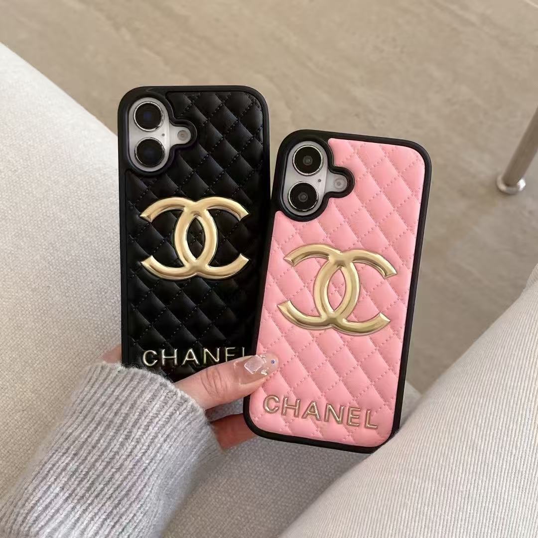 Custodia per telefono dorata alla moda per iPhone