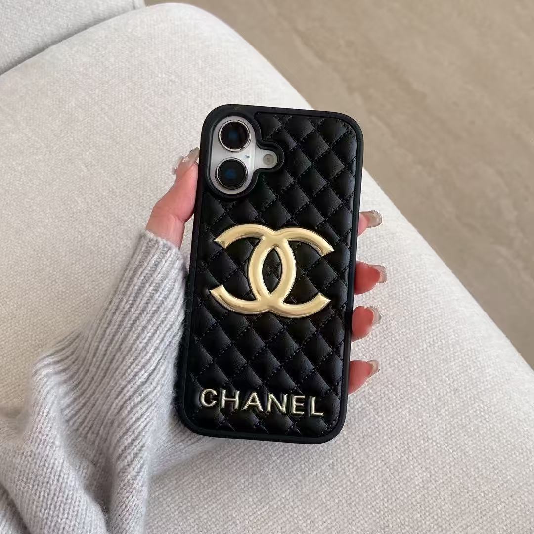 Custodia per telefono dorata alla moda per iPhone