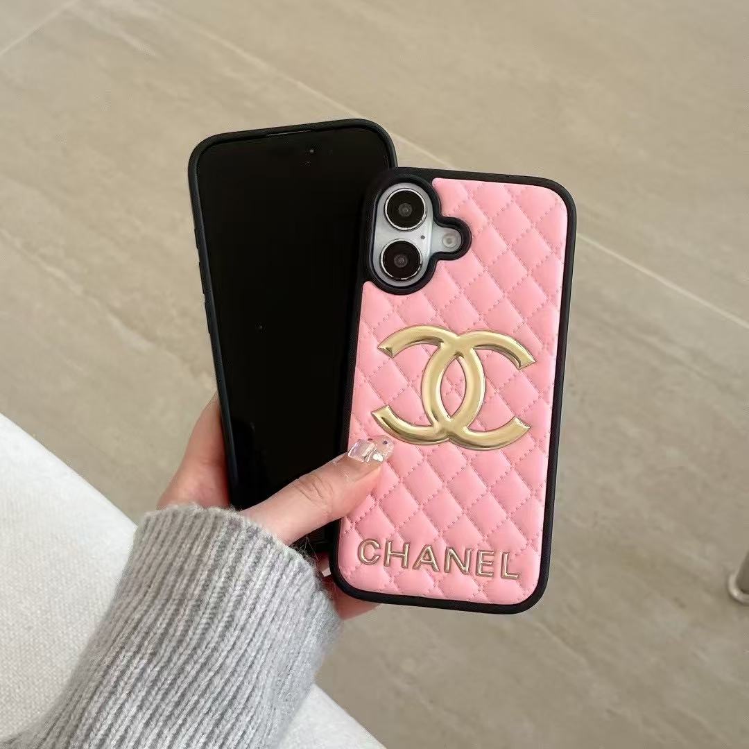 Custodia per telefono dorata alla moda per iPhone