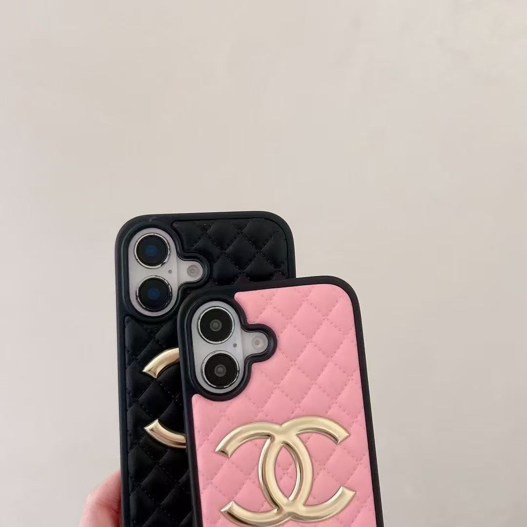 Custodia per telefono dorata alla moda per iPhone