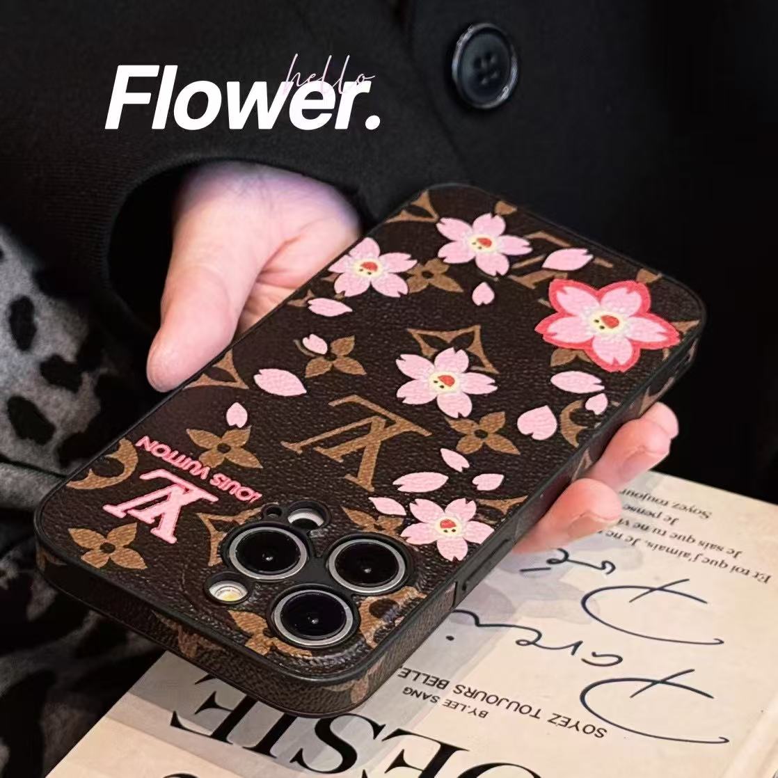 Custodia per telefono con stampa floreale per iPhone