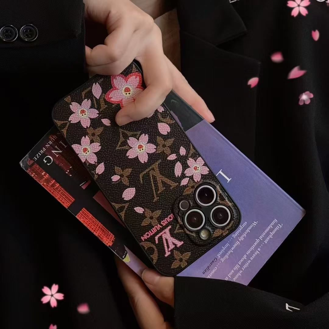 Custodia per telefono con stampa floreale per iPhone