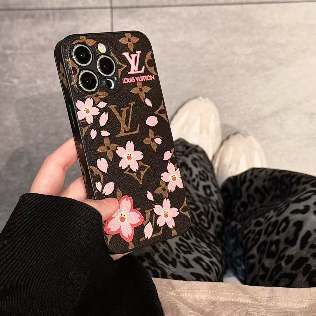 Custodia per telefono con stampa floreale per iPhone