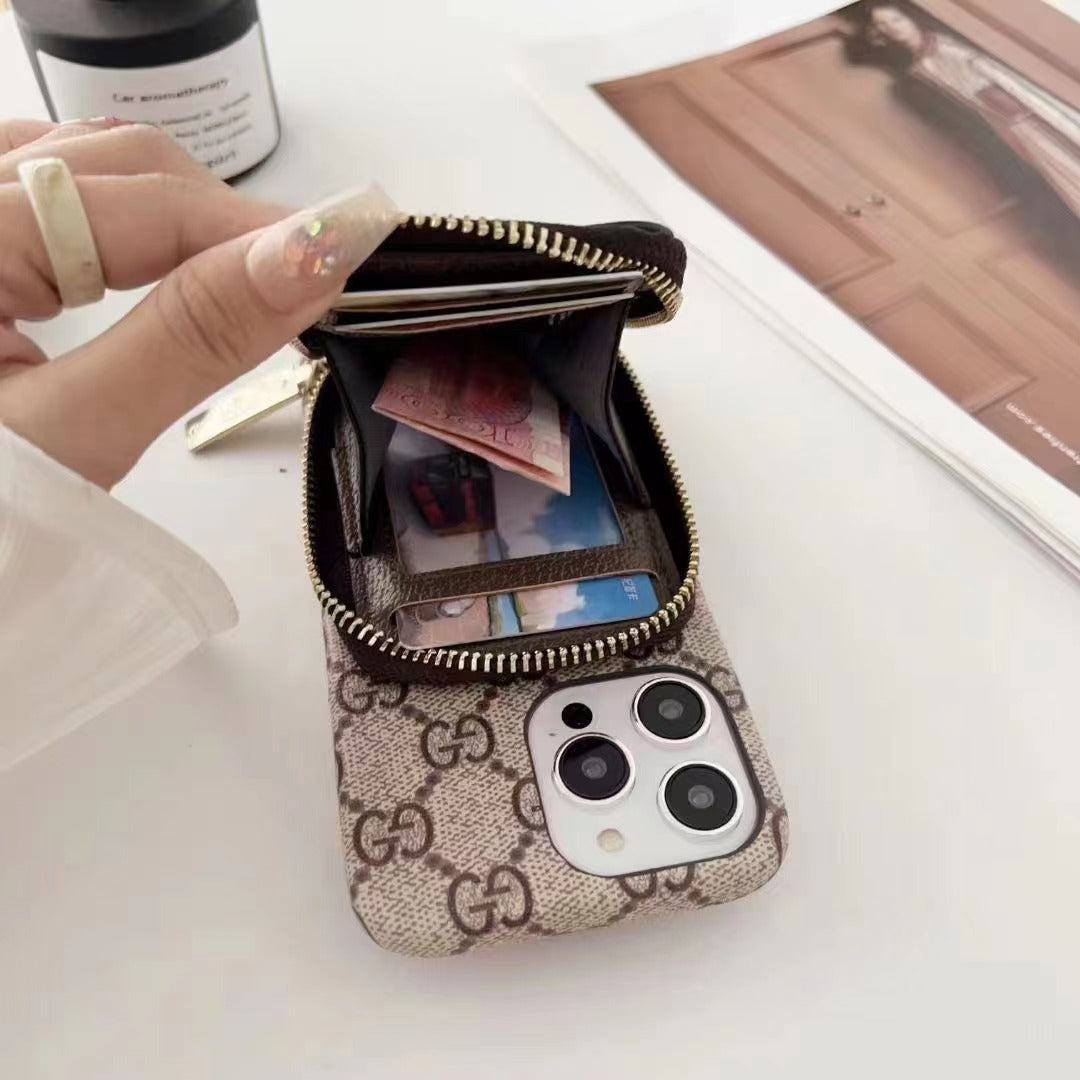 Étui portefeuille classique gris pour Samsung