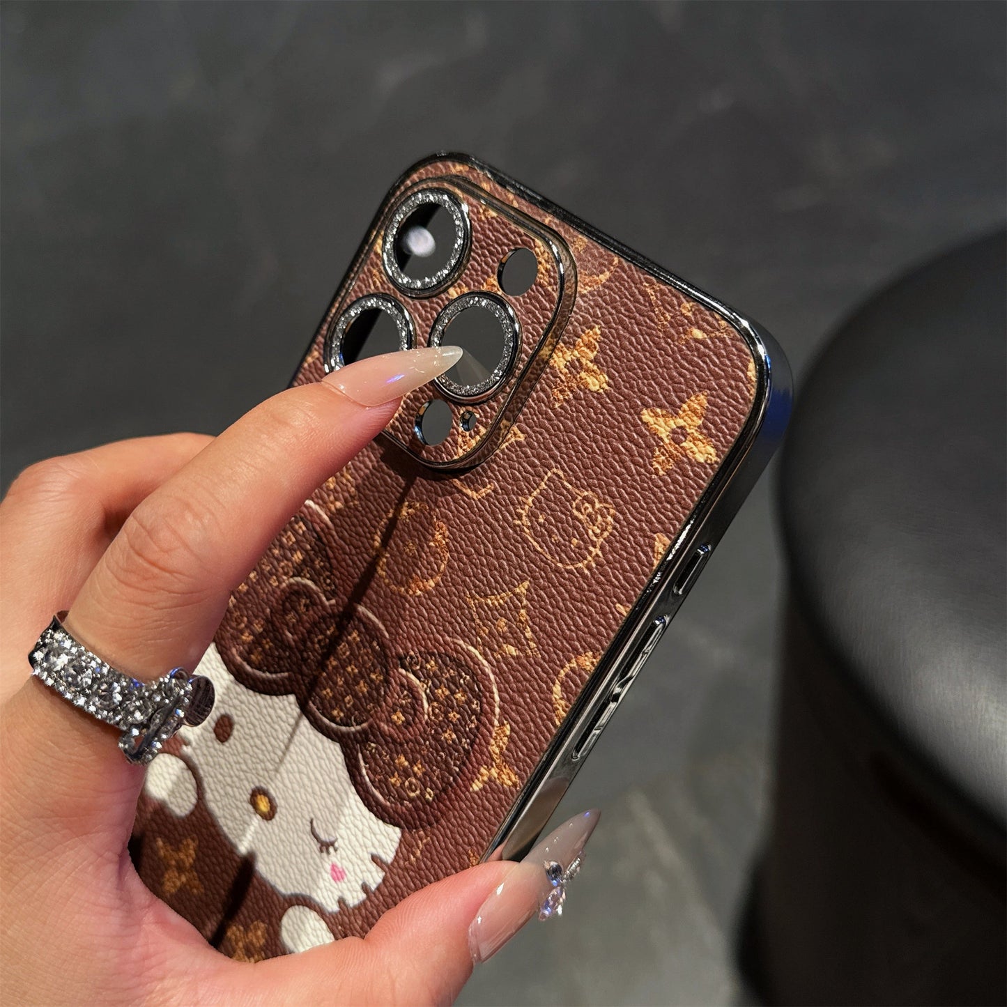 Custodia per telefono con stampa a forma di gatto per iPhone