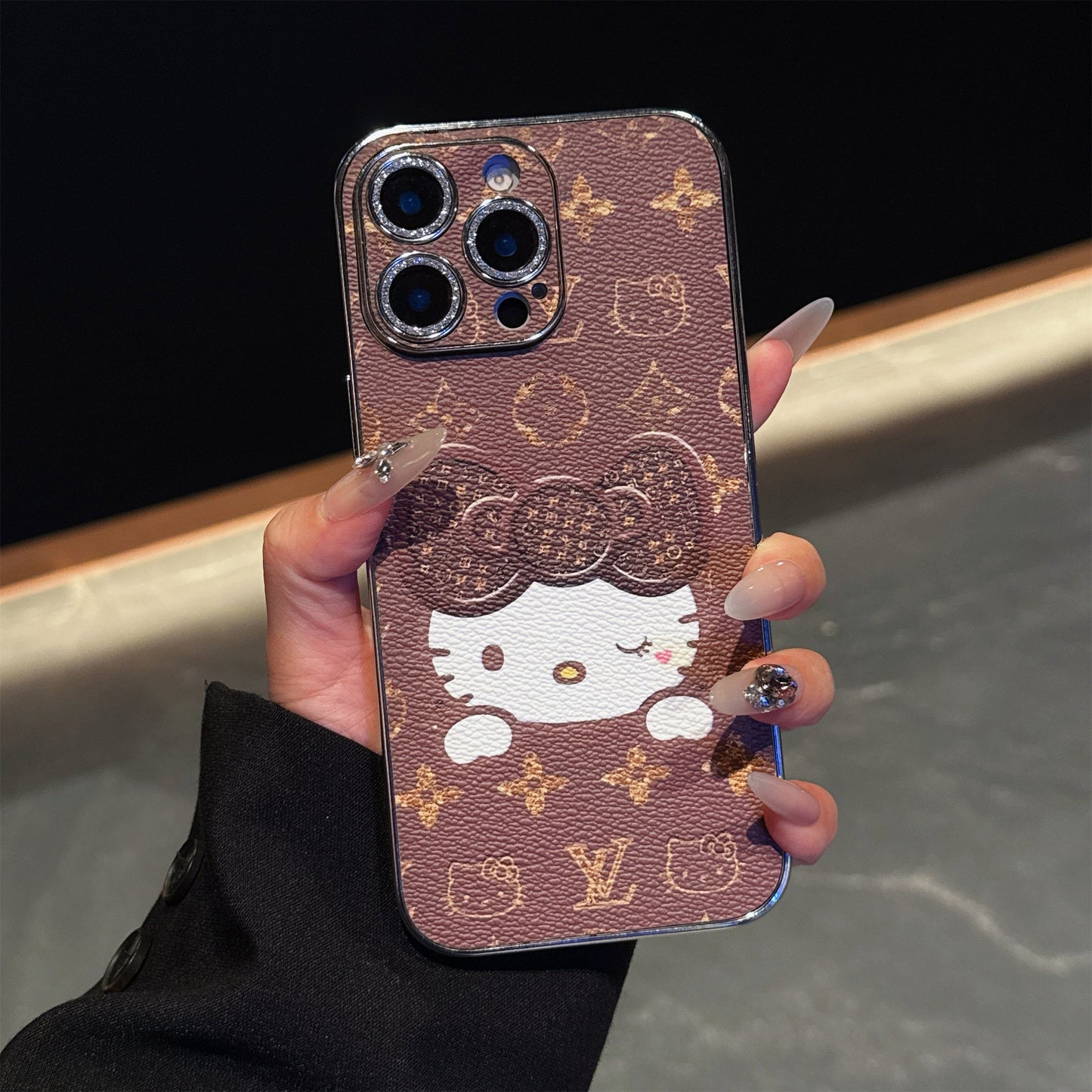 Custodia per telefono con stampa a forma di gatto per iPhone