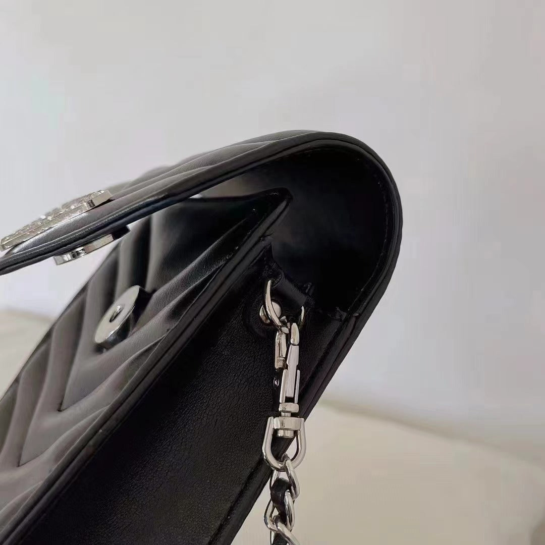 Borsa per telefono con design Bling nero