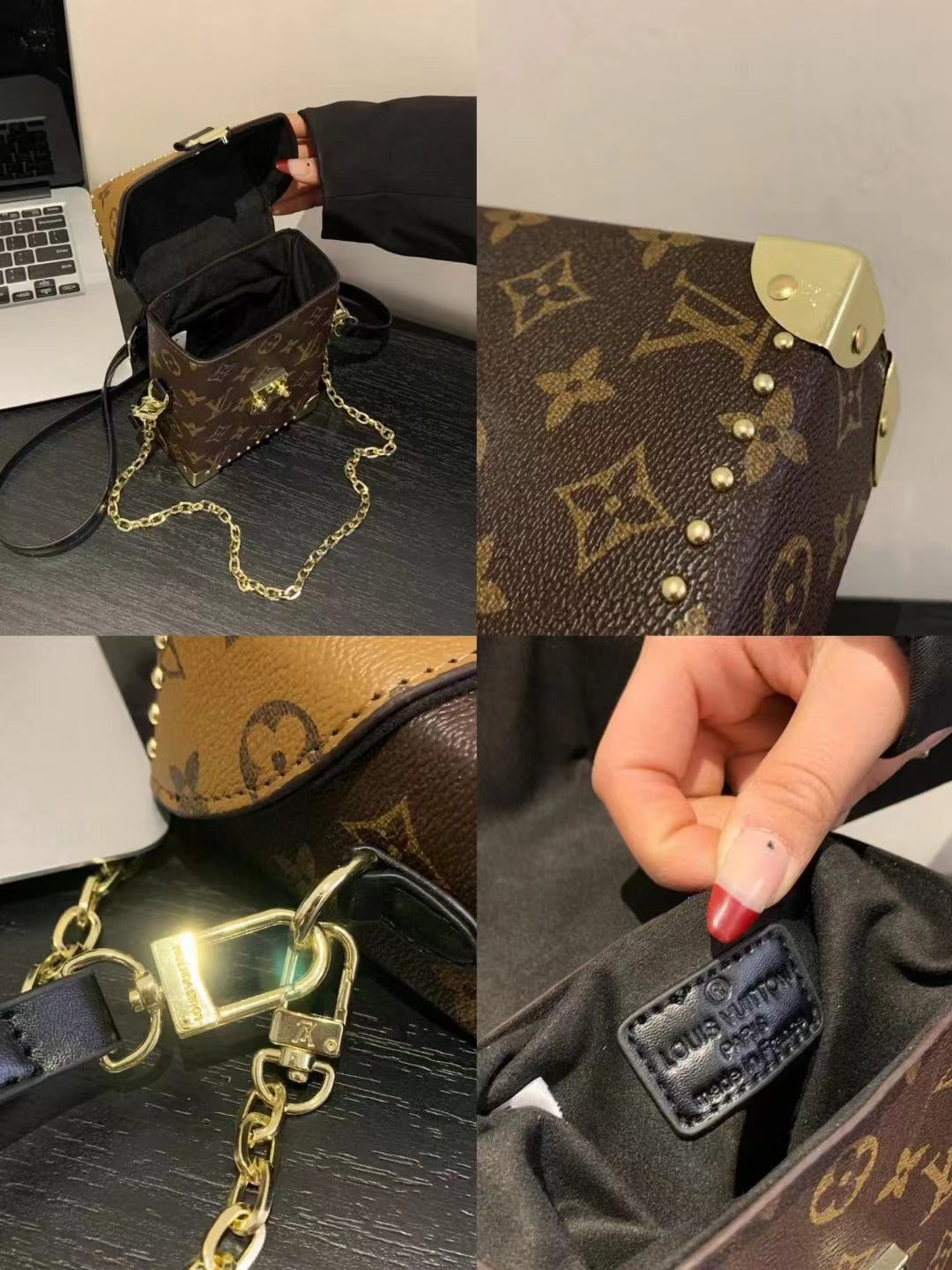 Borsa portatile metallica alla moda
