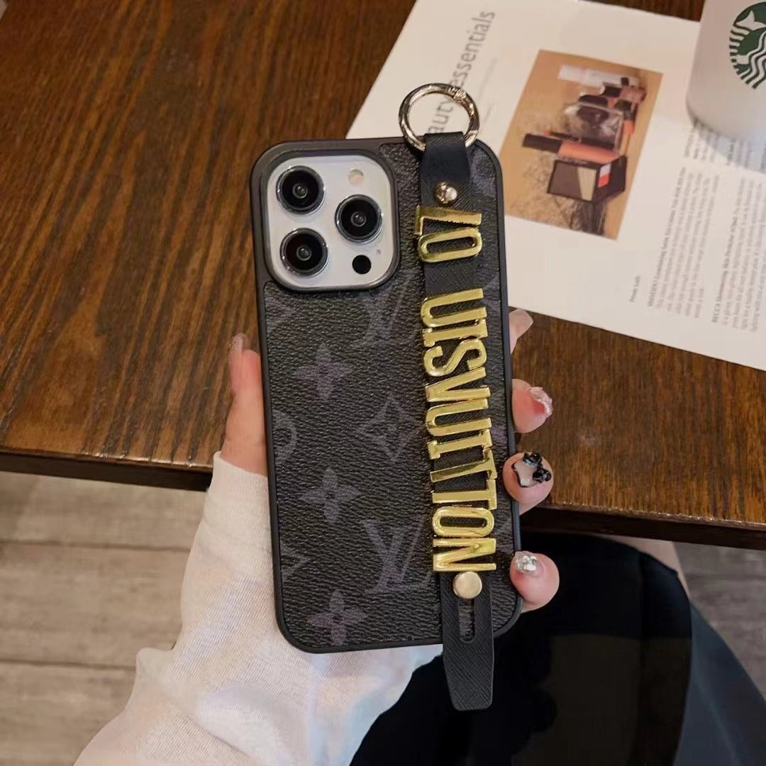 Étui Galaxy avec bracelet doré pour Samsung