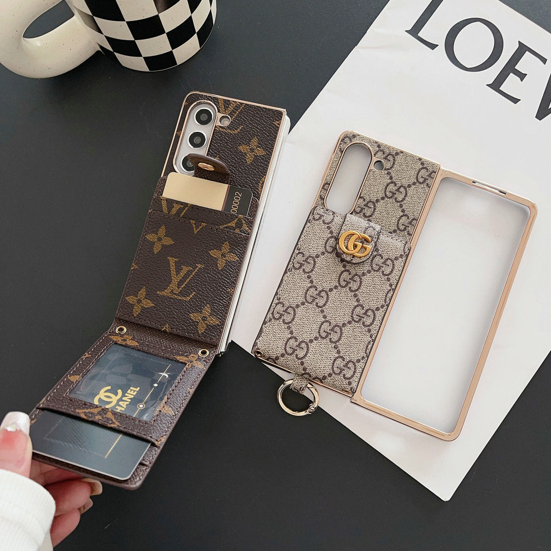 Étui porte-cartes avec cordon pour Samsung Galaxy