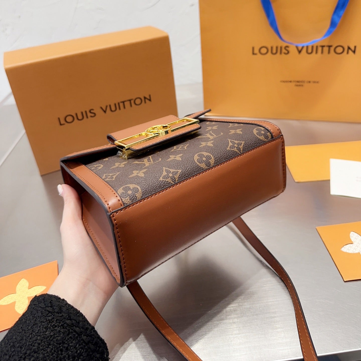 Borsa a tracolla classica in pelle