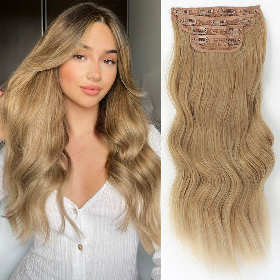 Extension per capelli lunghi e ondulati con clip (4 pezzi)