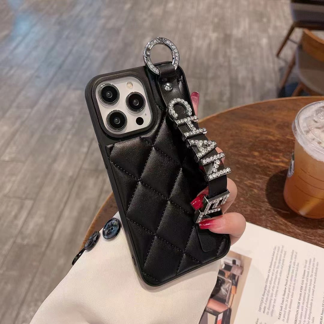 Custodia per telefono con cinturino scintillante per iPhone