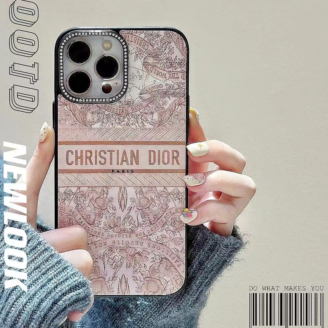 Custodia per telefono stampata rosa per iPhone