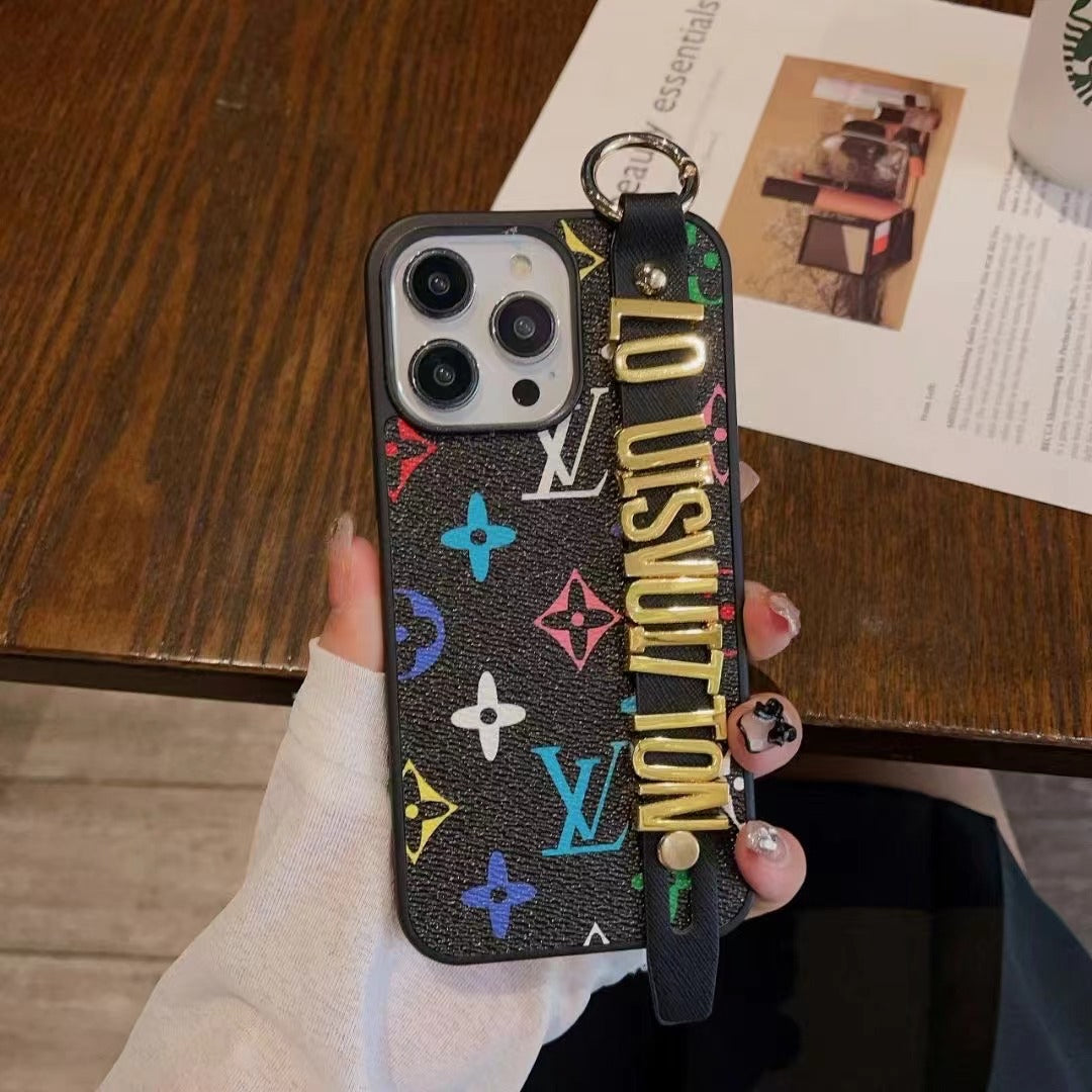 Étui Galaxy avec bracelet doré pour Samsung