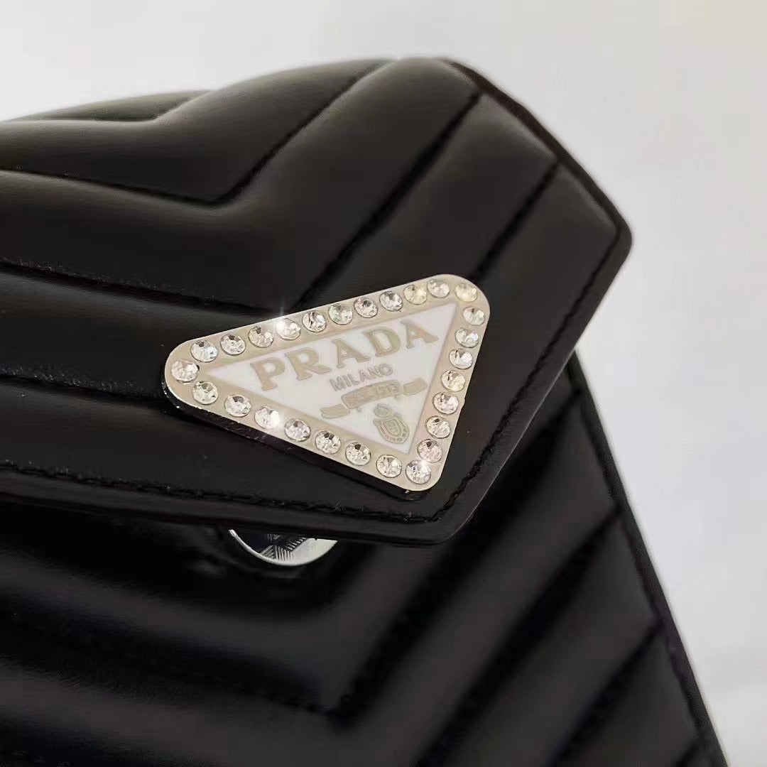 Borsa per telefono con design Bling nero