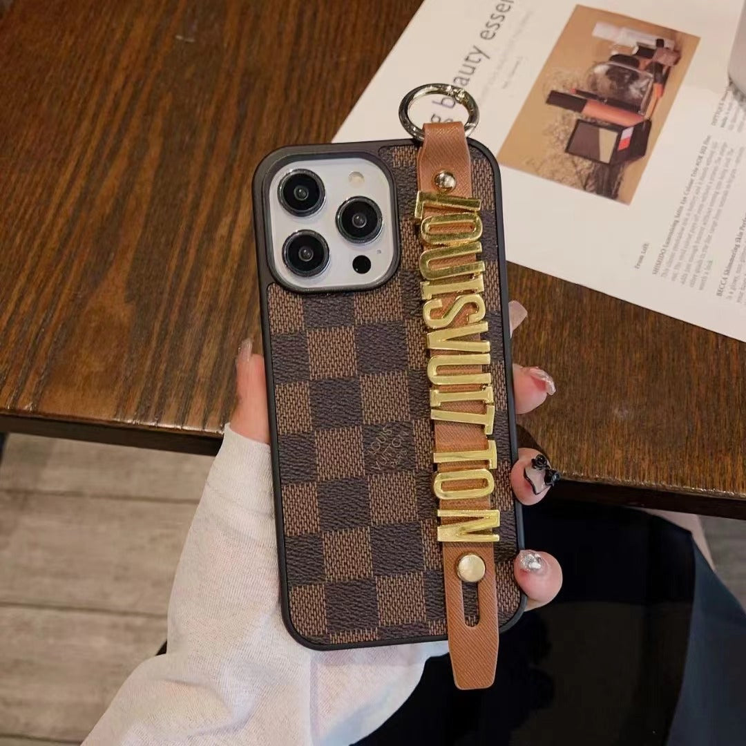 Étui Galaxy avec bracelet doré pour Samsung
